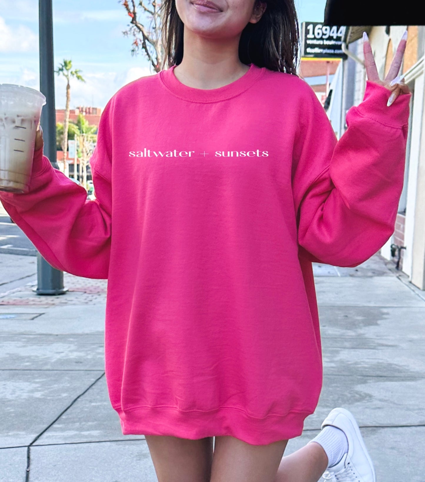 Saltwater + sunsets sweatshirt