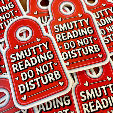Smutty reading DND sticker