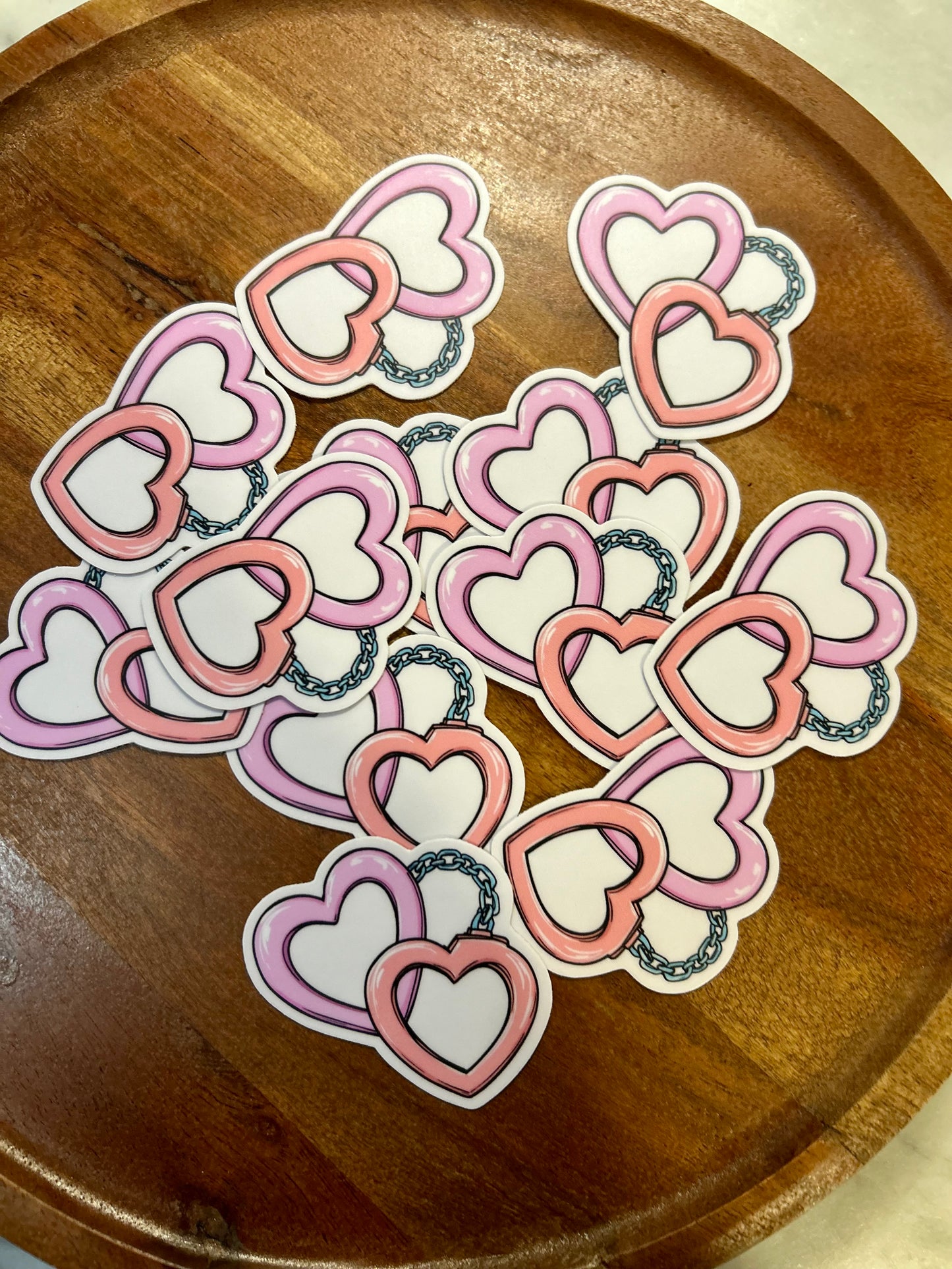 Heart cuffs sticker