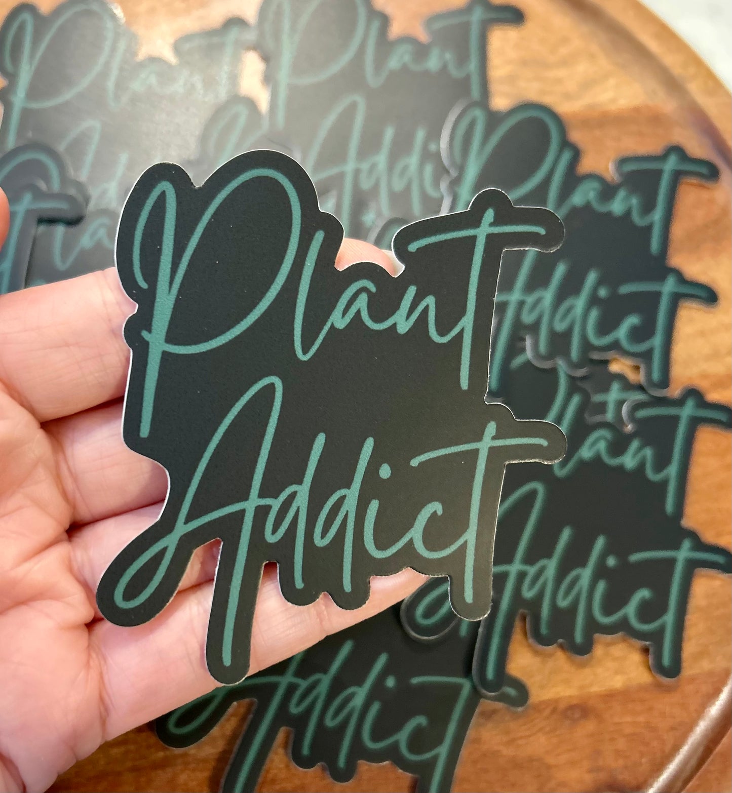 Plant Addict sticker • black