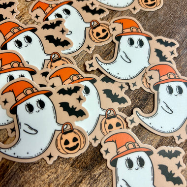 Trick or treat ghostie sticker
