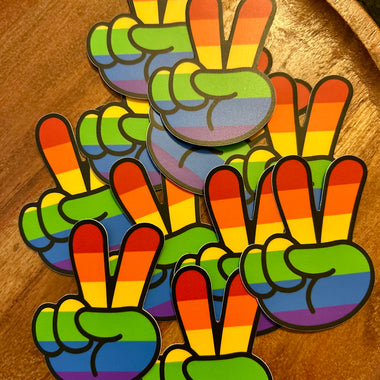 Pride peace sticker
