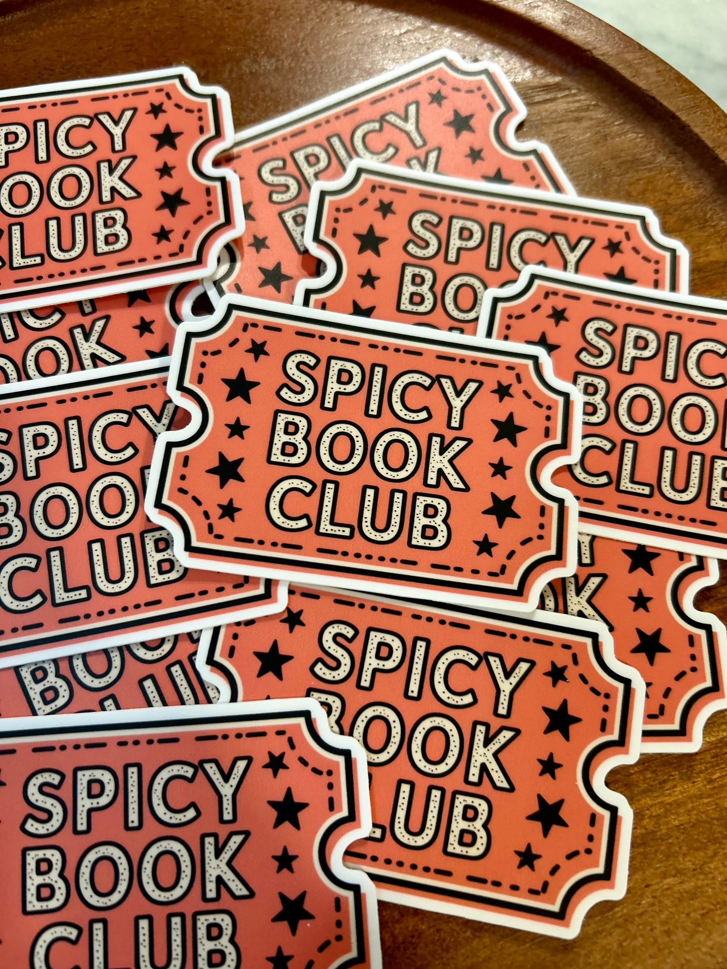 Spicy Book Club ticket sticker
