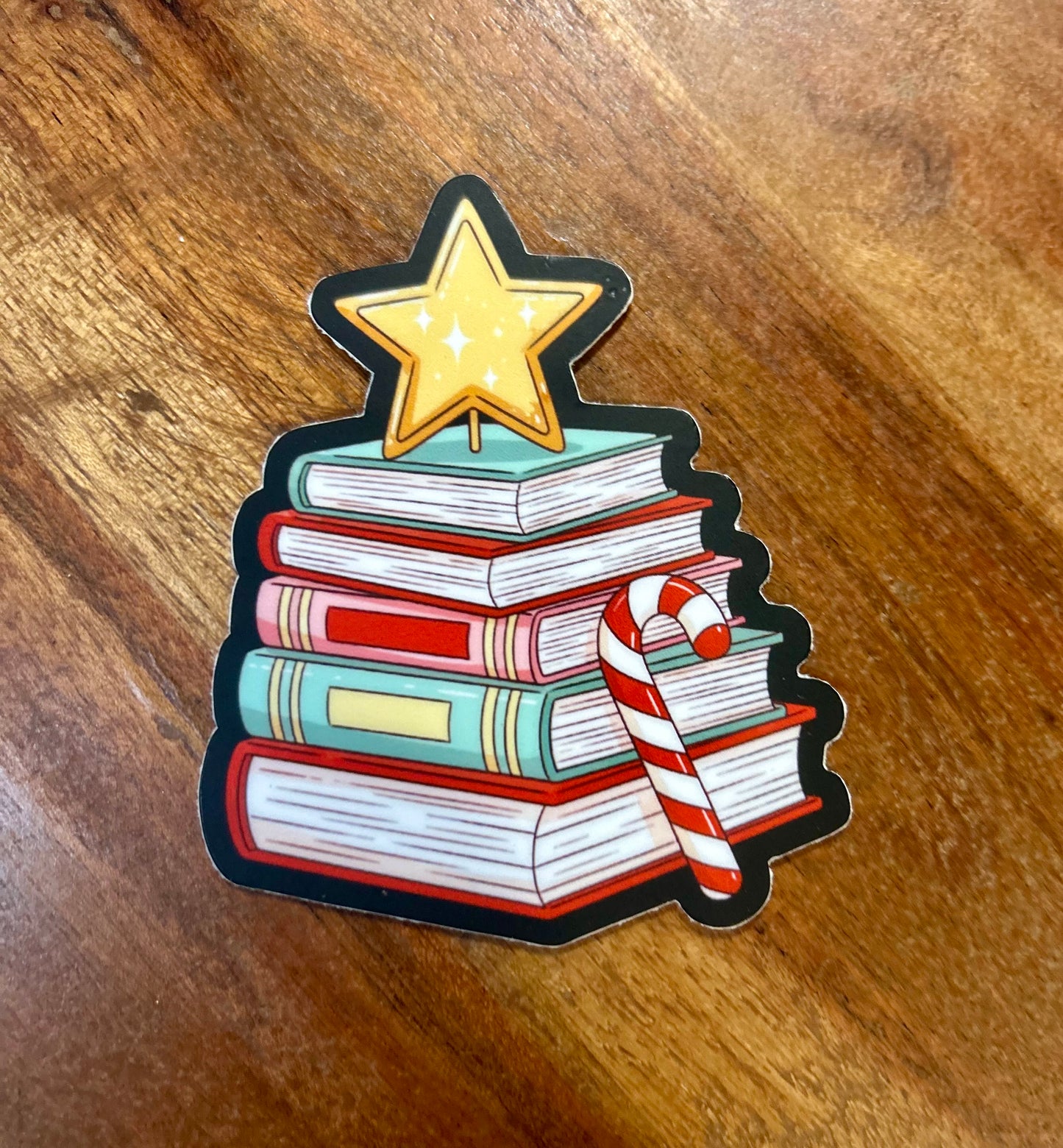 Christmas books sticker