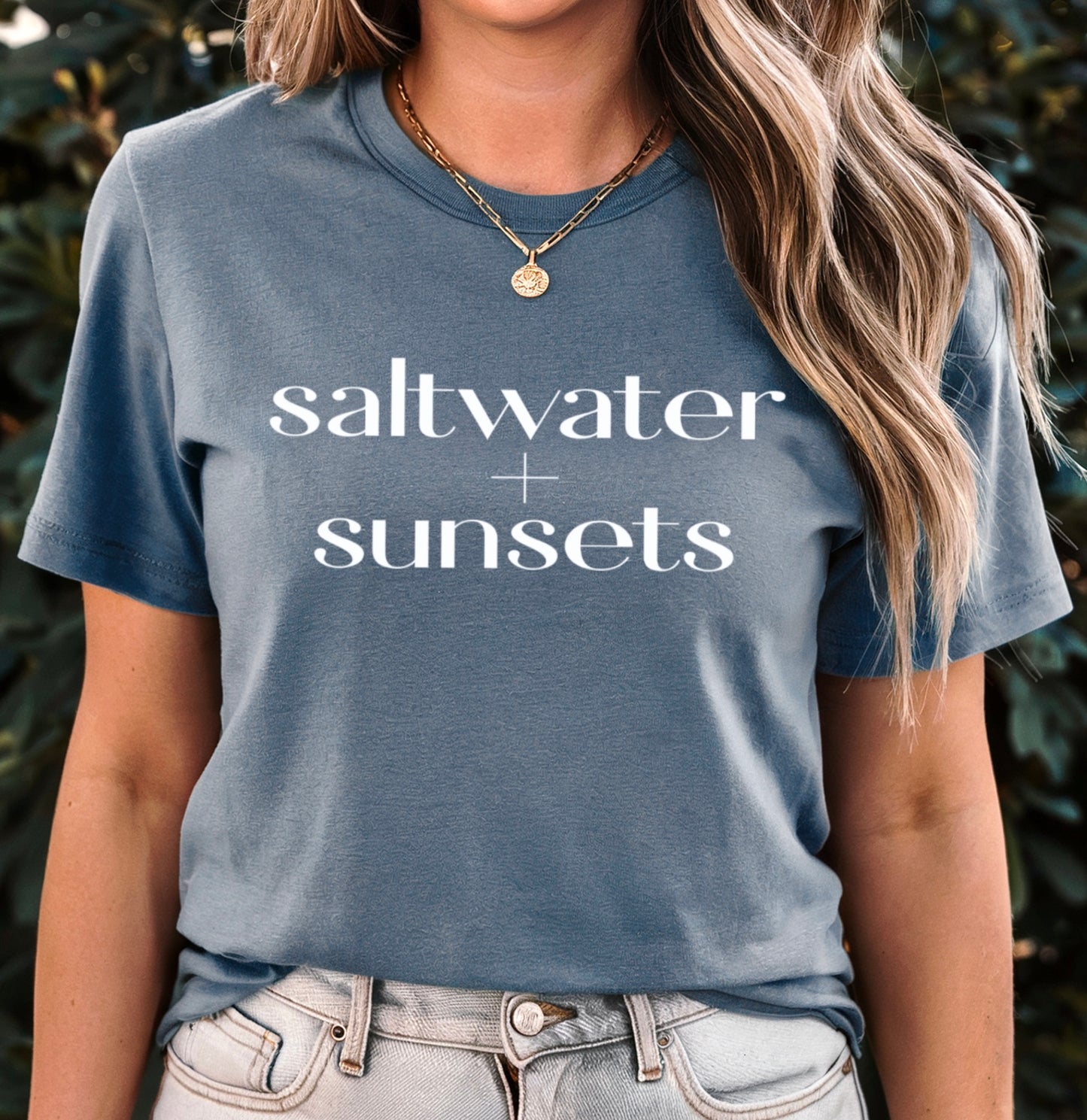 Saltwater + sunsets • bold t-shirt