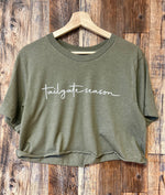 Tailgate season • cropped t-shirt