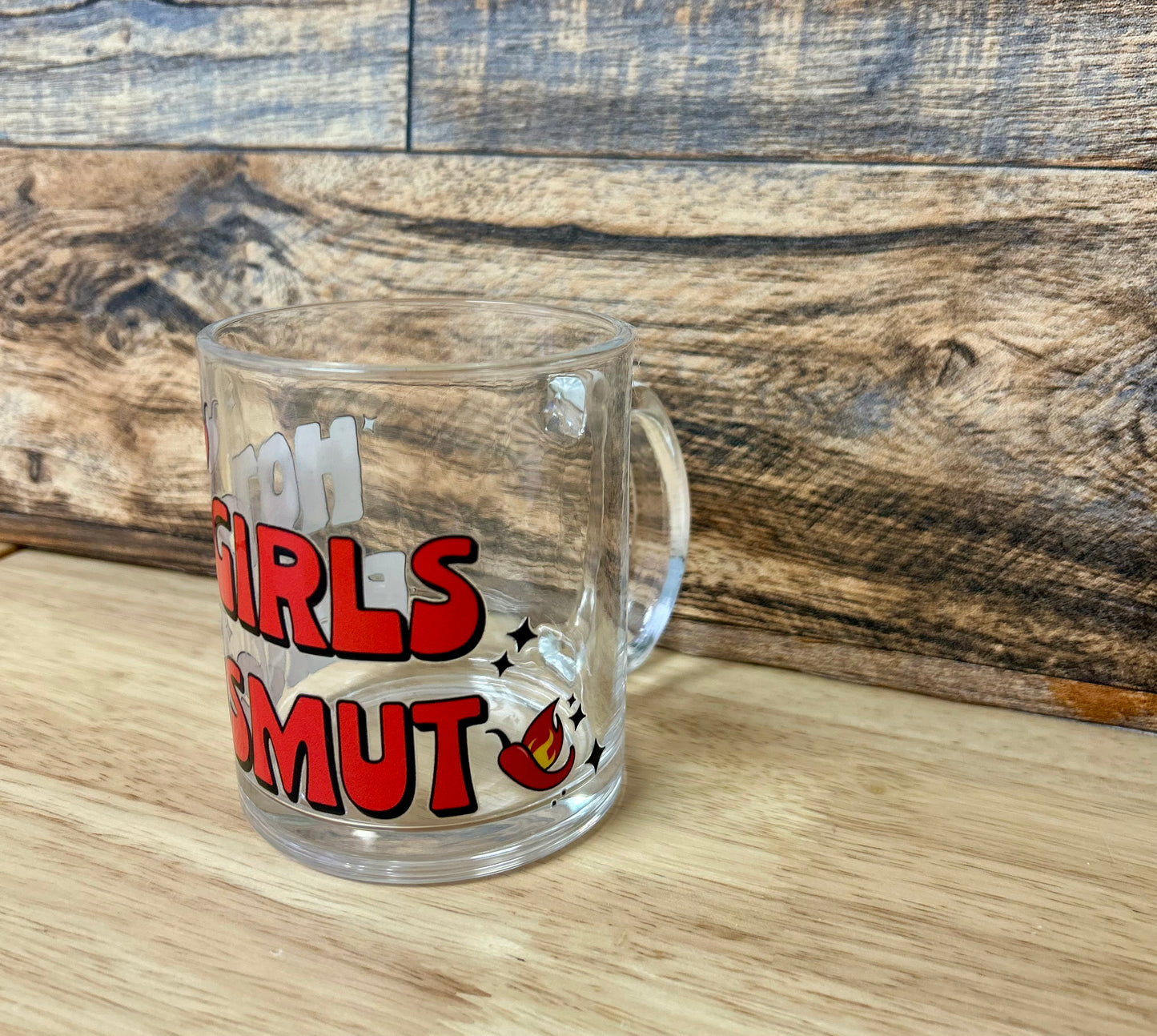 hot girls read smut Glass coffee mug