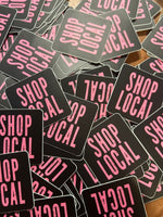 Shop Local pink sticker • distressed