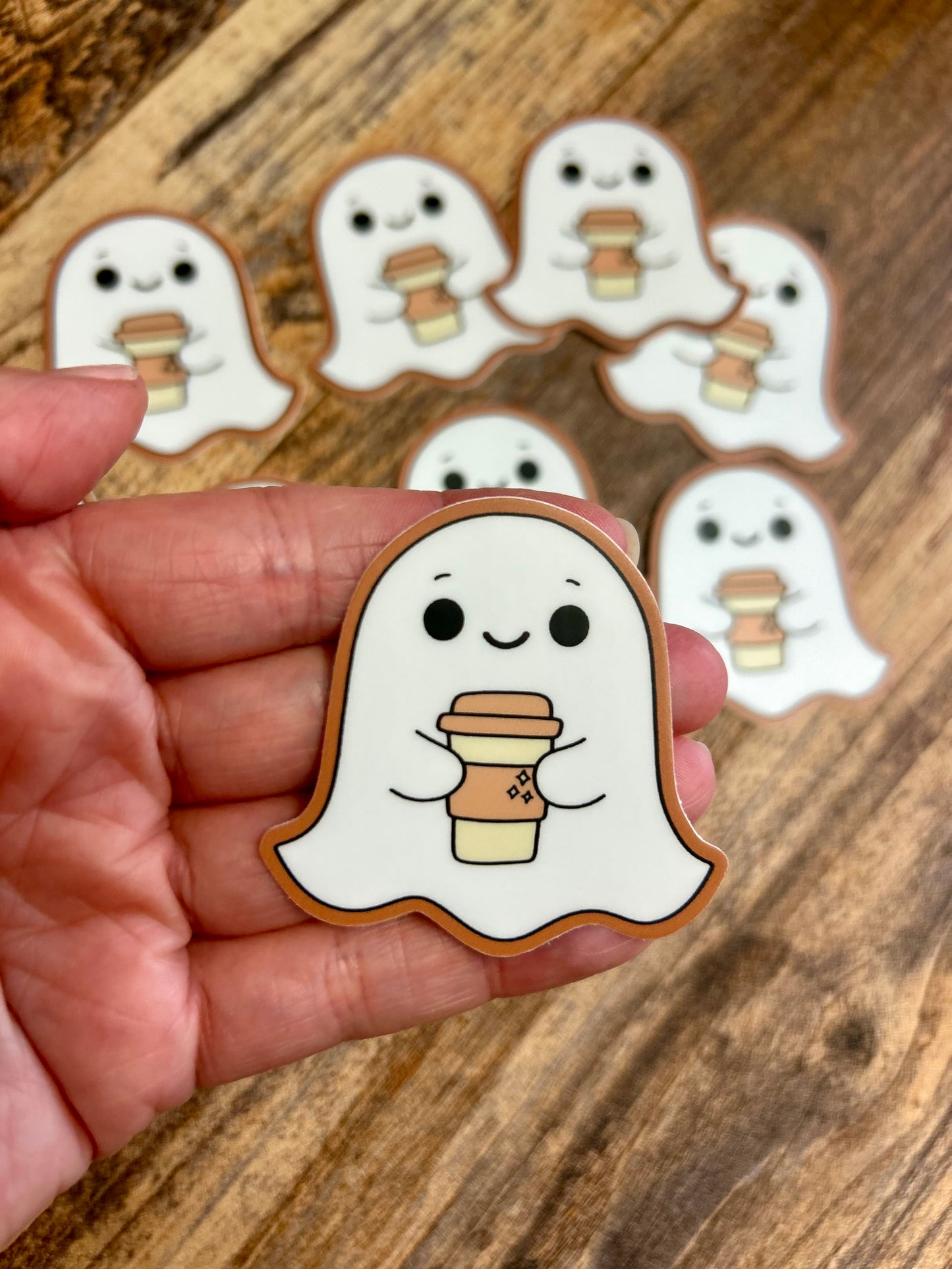 Ghostie latte sticker