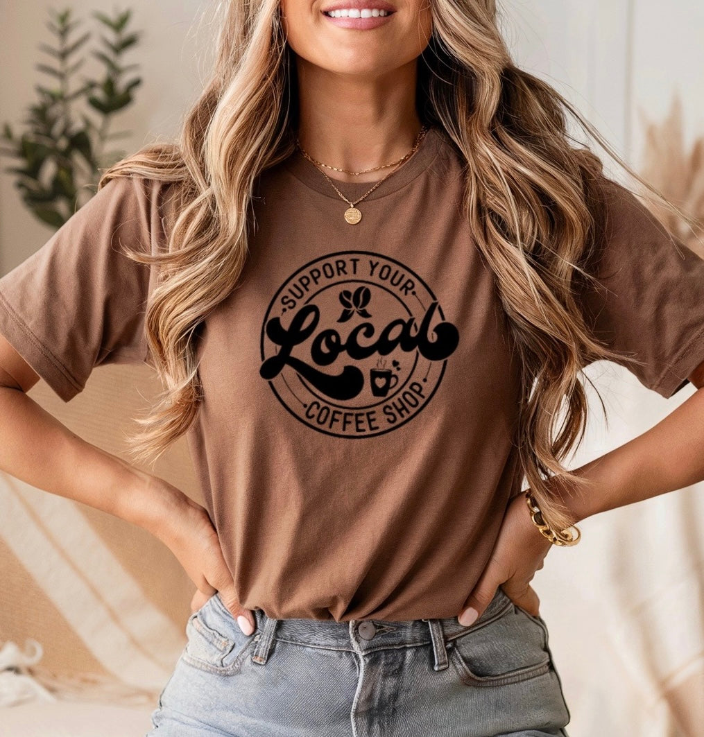 Support your local coffee shop t-shirt