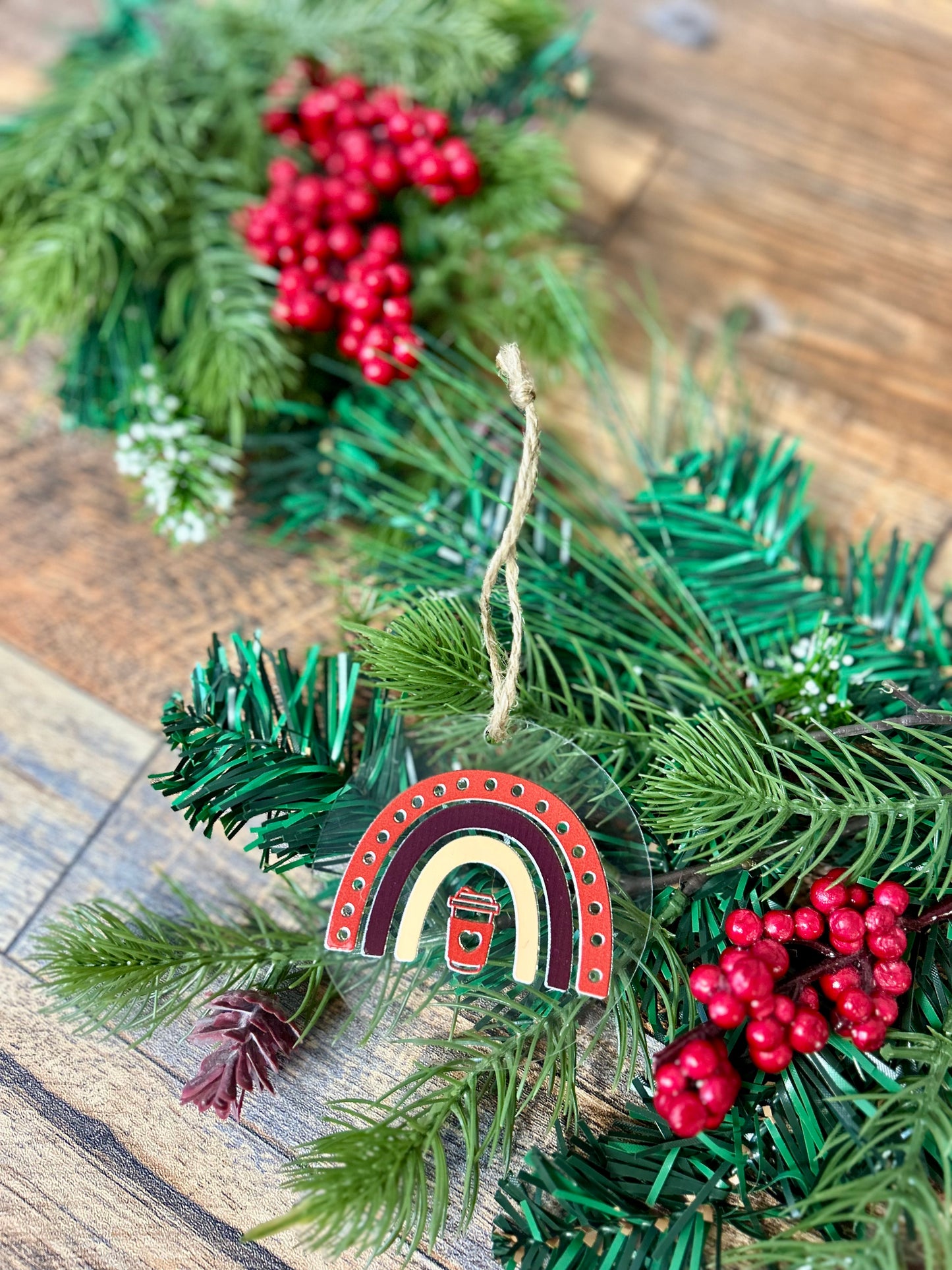 Boho Coffee Christmas ornament