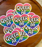 Imperfect - Queer AF heart sticker*