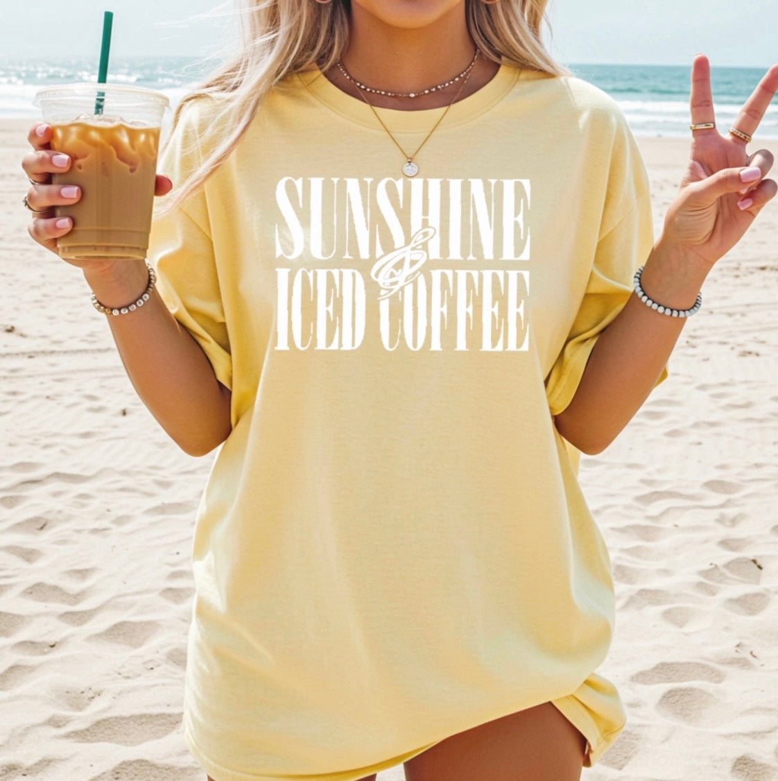 Sunshine & iced coffee • comfort colors