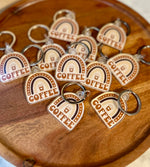 Coffee rainbow keychain • cream