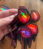 Bite Me holographic sticker