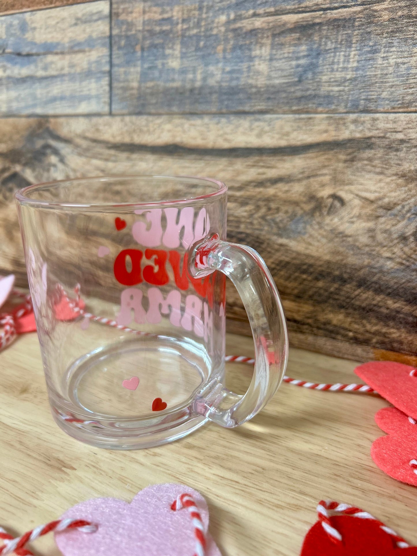 One Loved Mama Glass coffee mug