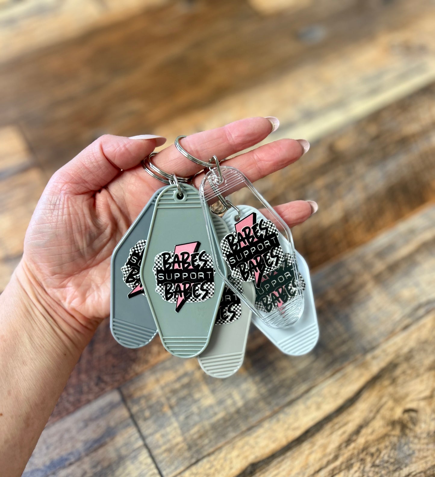 Babes support babes keychain