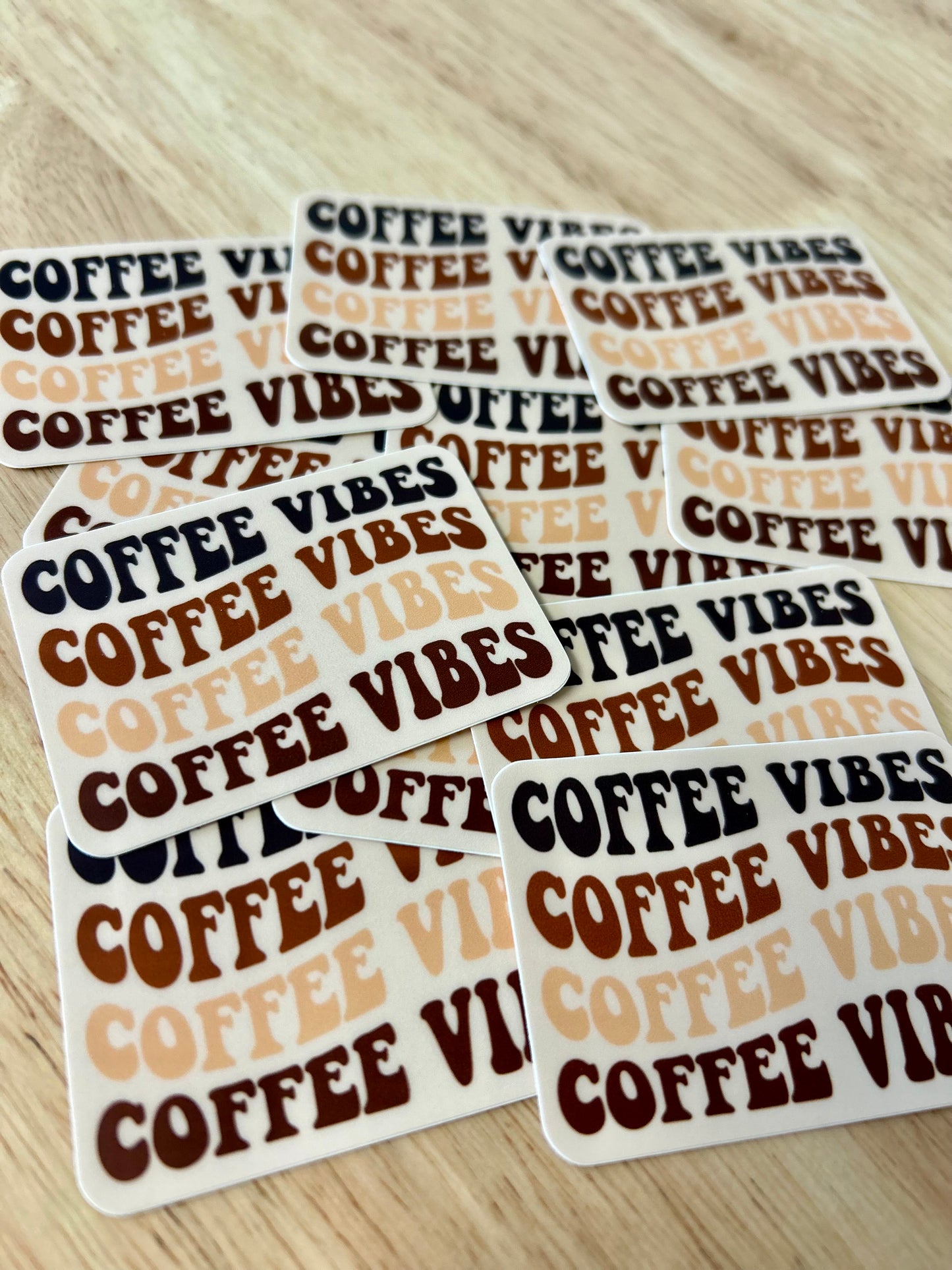 Coffee vibes sticker • cream