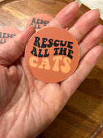 Rescue all the cats sticker