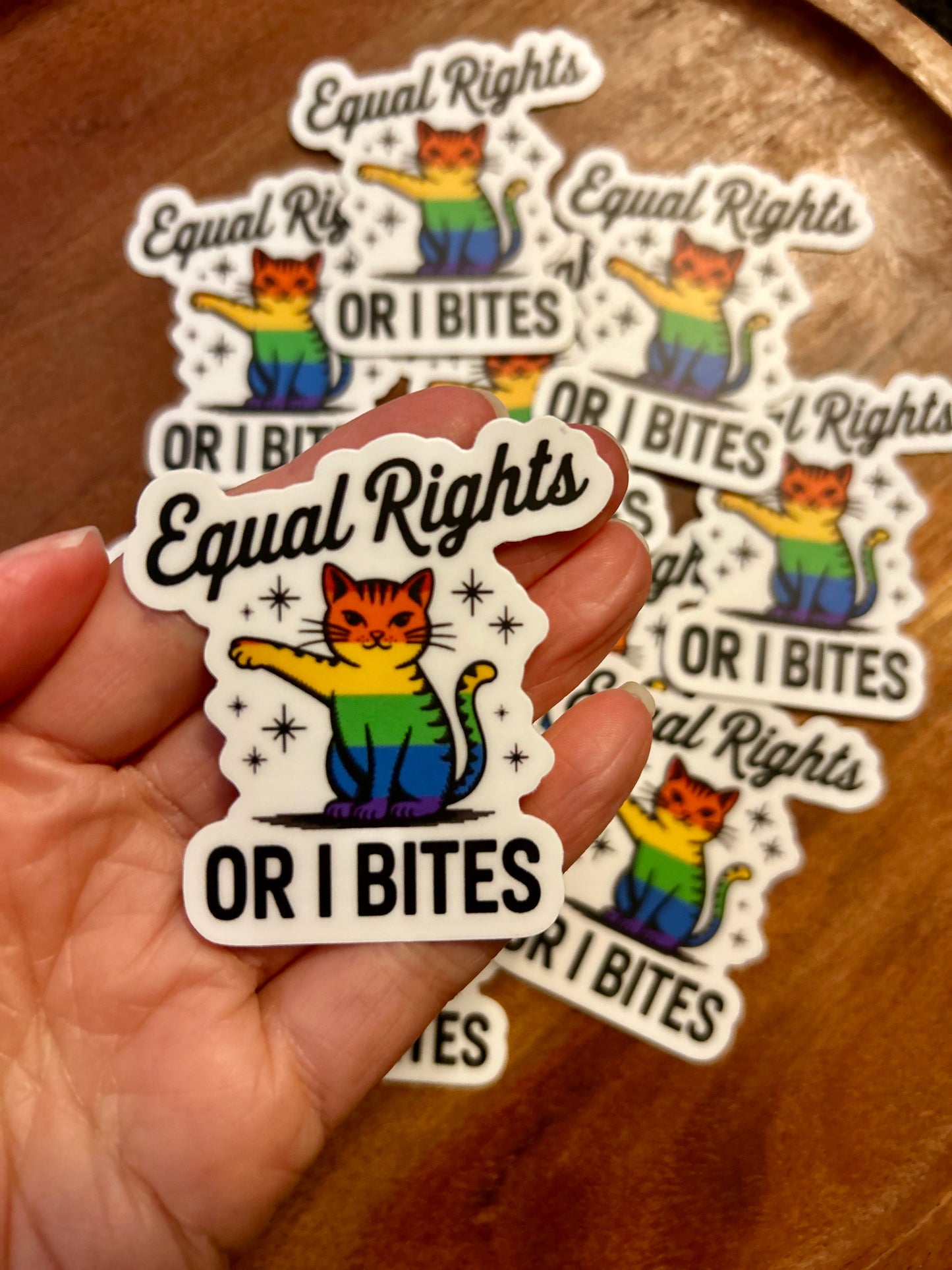 Equal Rights or I bites sticker