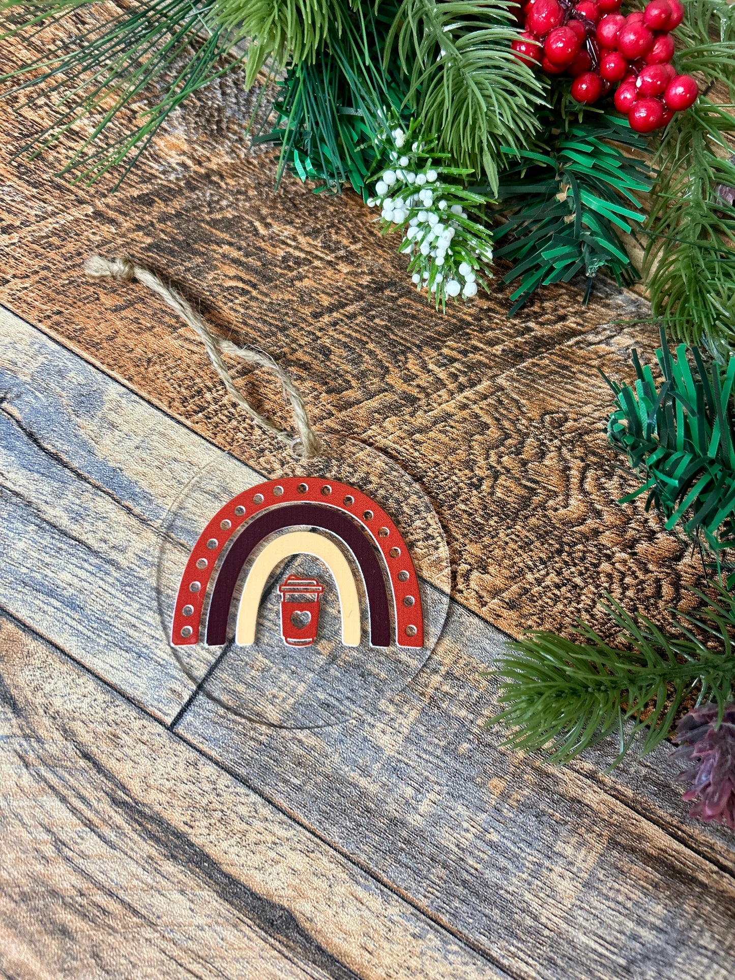 Boho Coffee Christmas ornament