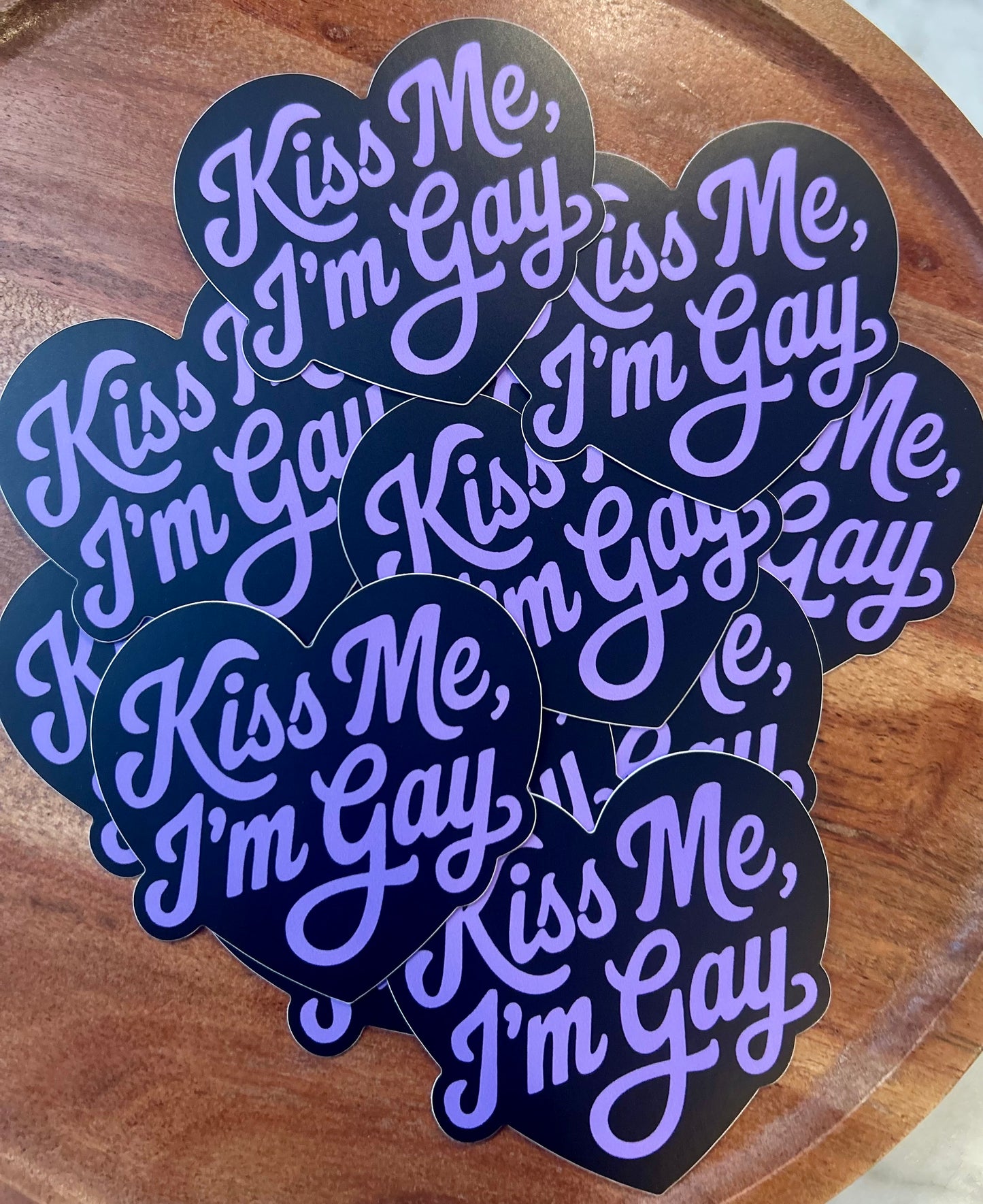Kiss me I’m gay heart sticker