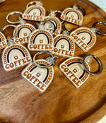 Coffee rainbow keychain • cream