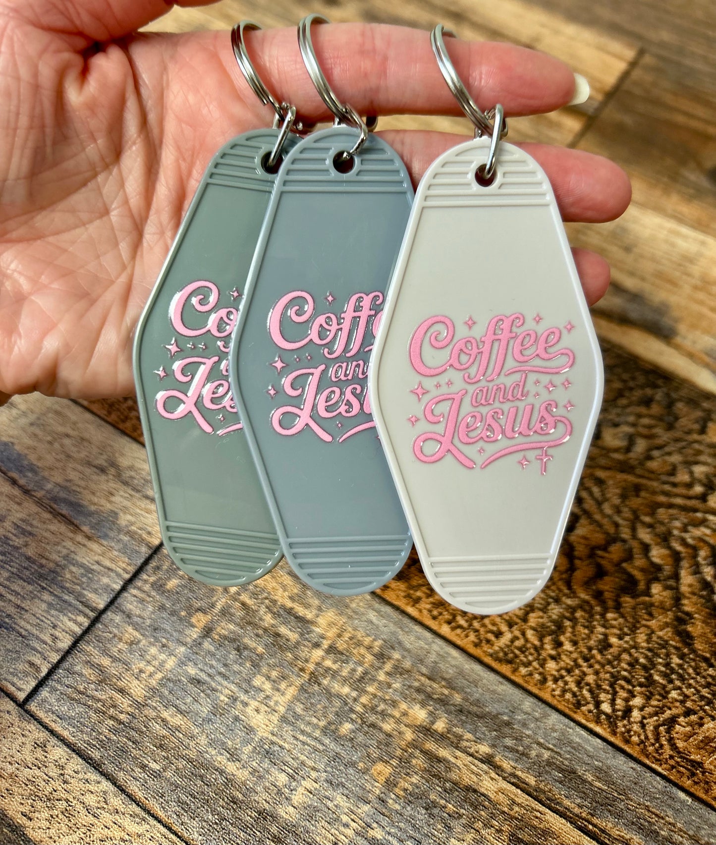 Coffee & Jesus keychain
