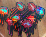 Bite Me holographic sticker