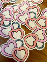 Heart cuffs sticker