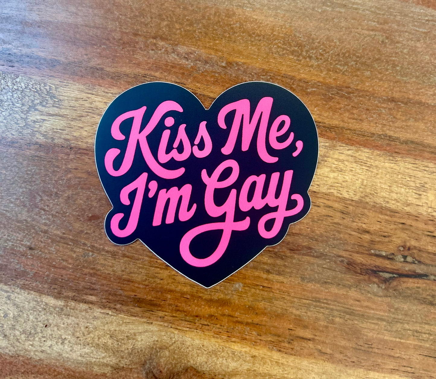 Kiss me I’m gay heart sticker
