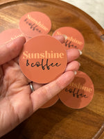 Sunshine & coffee sticker • rust