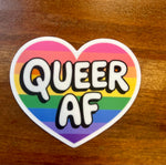 Imperfect - Queer AF heart sticker*