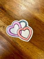 Heart cuffs sticker
