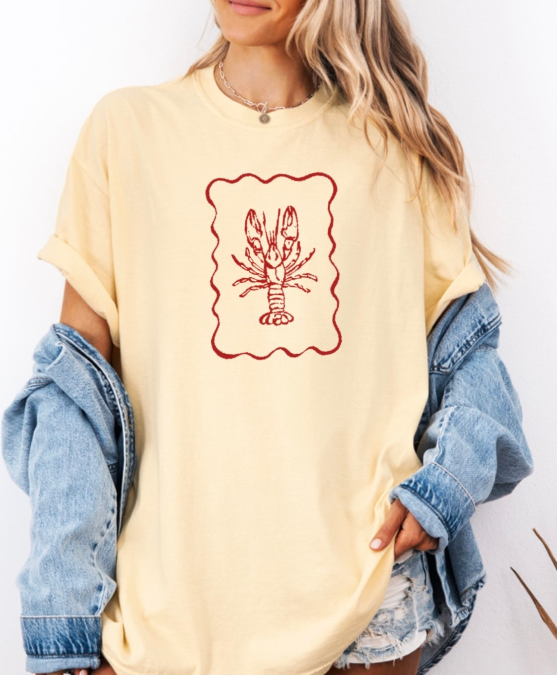 Lobster doodle t-shirt • comfort colors