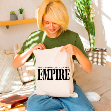 Busy building my empire tote bag