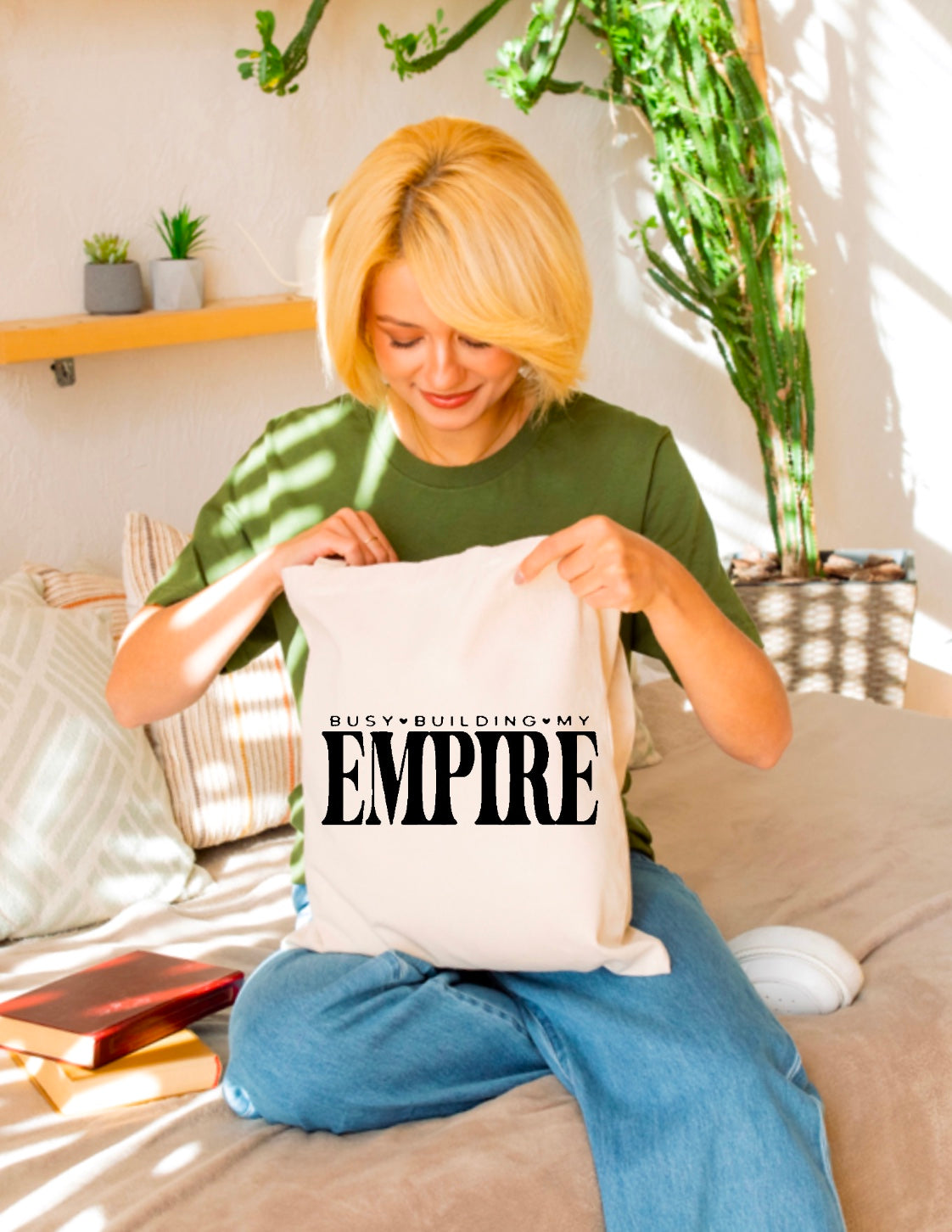 Busy building my empire tote bag