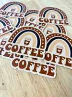 Coffee rainbow sticker • cream