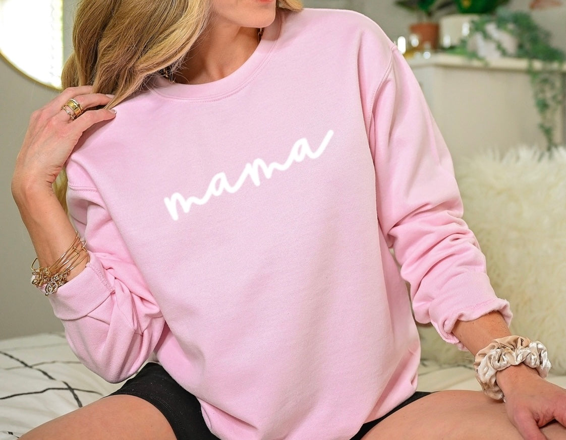 Mama (puff print) • white