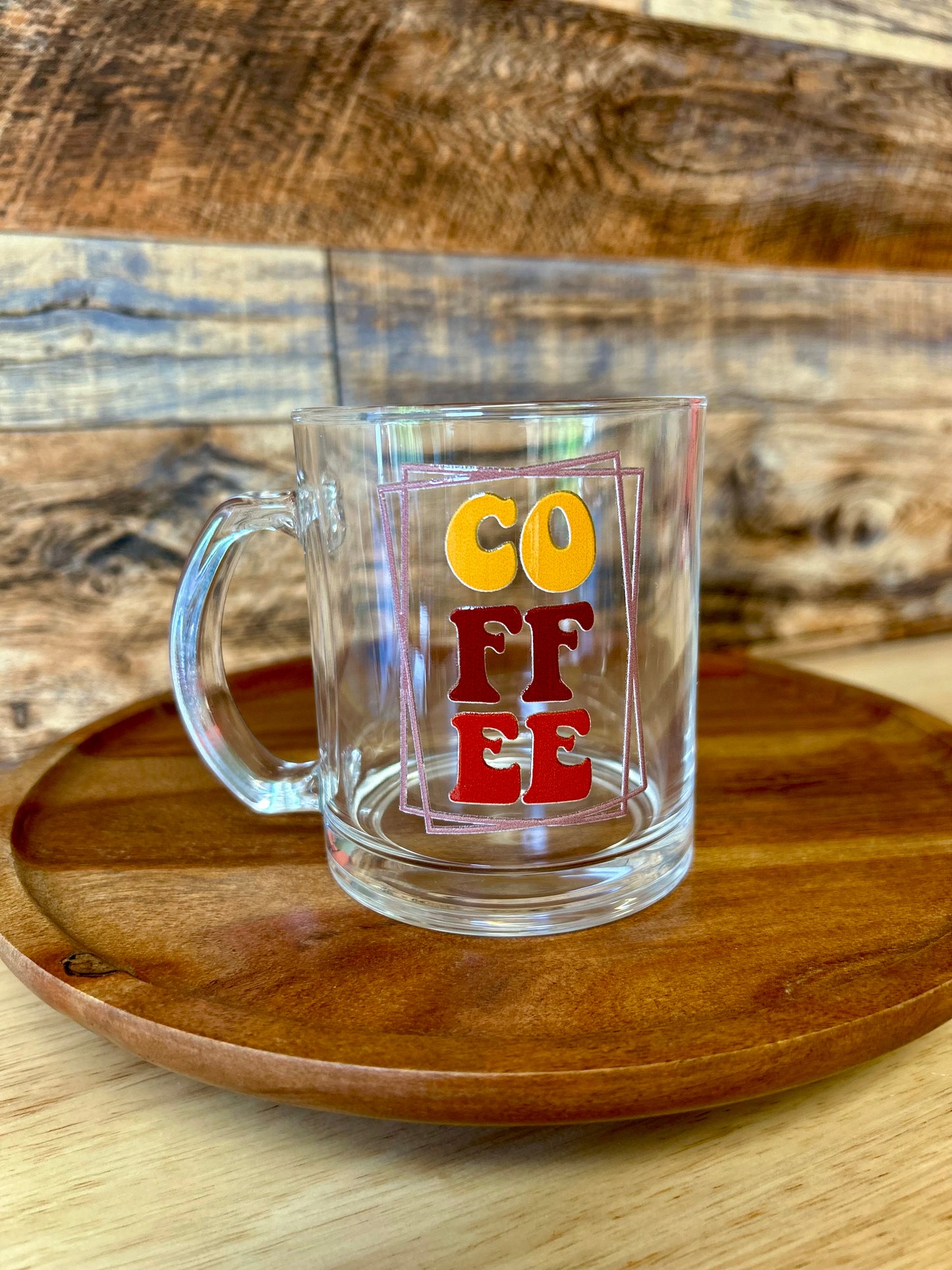 Glass coffee mug