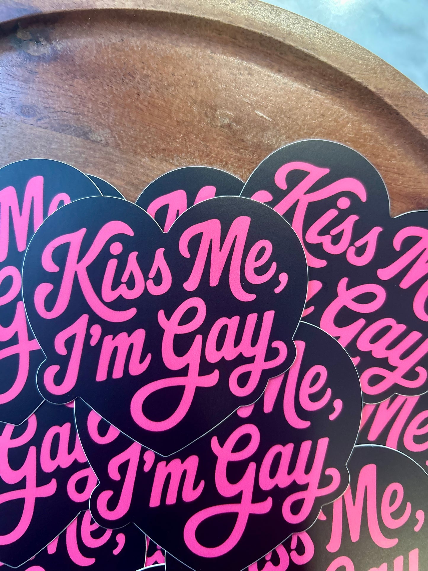 Kiss me I’m gay heart sticker