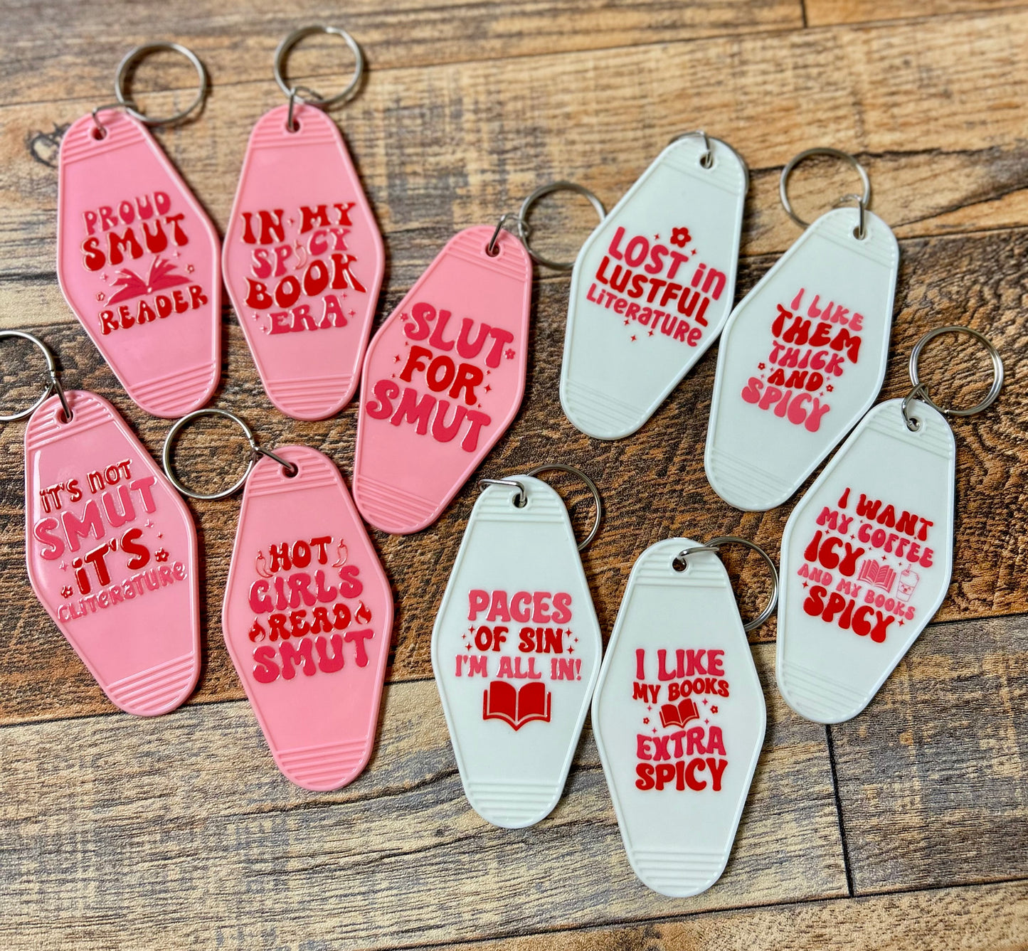 Spicy Book Lovers keychains