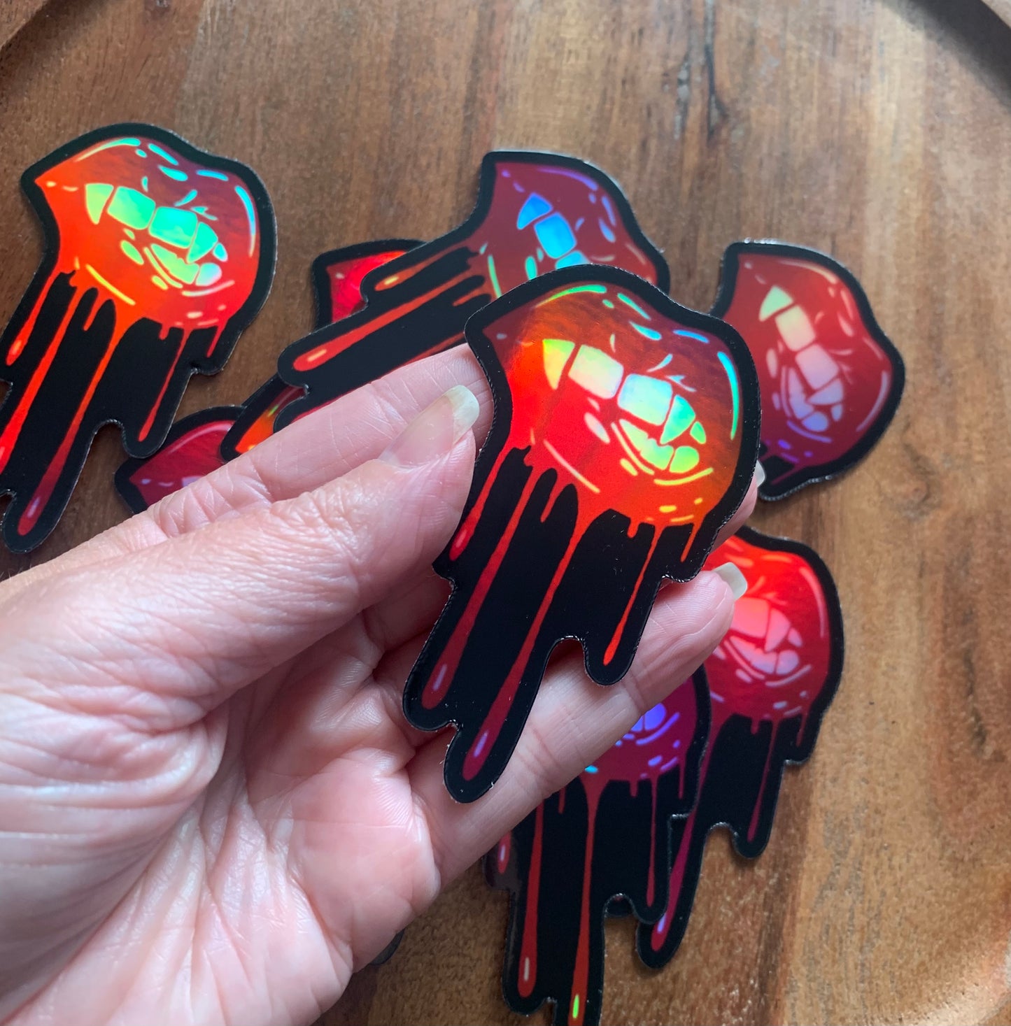 Bite Me holographic sticker