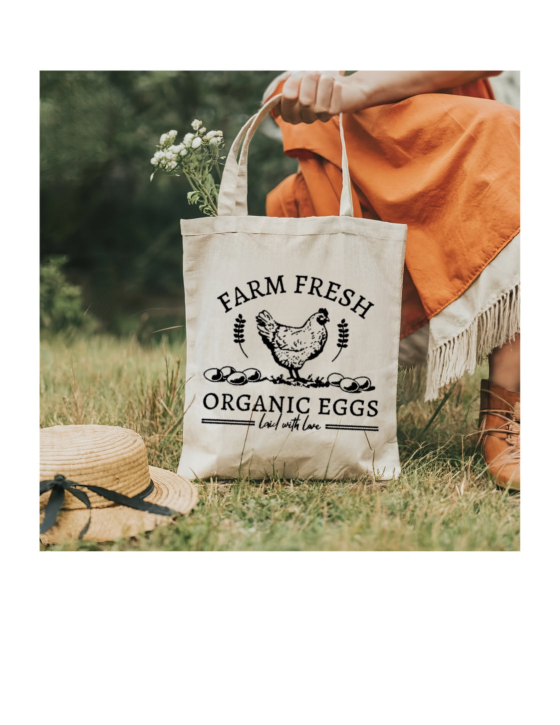 Farm Fresh Eggs tote bag