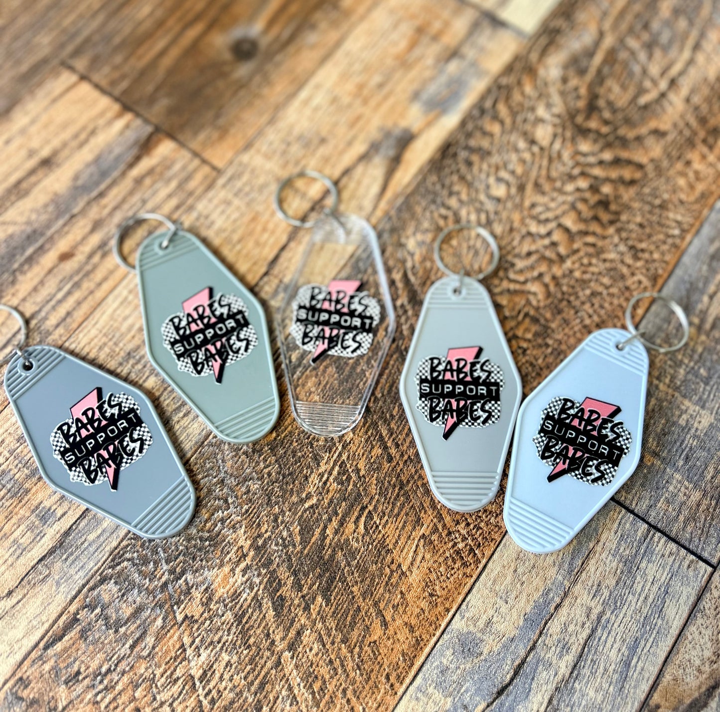 Babes support babes keychain