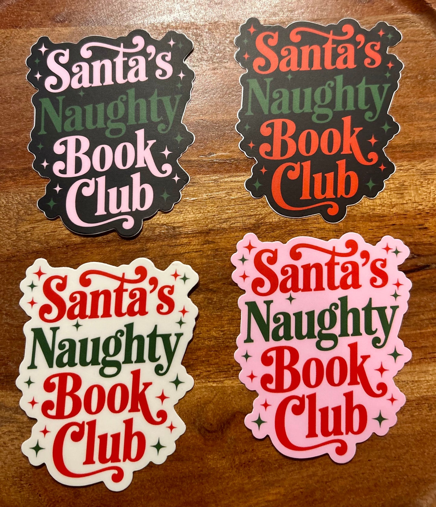Santa’s naughty book club sticker