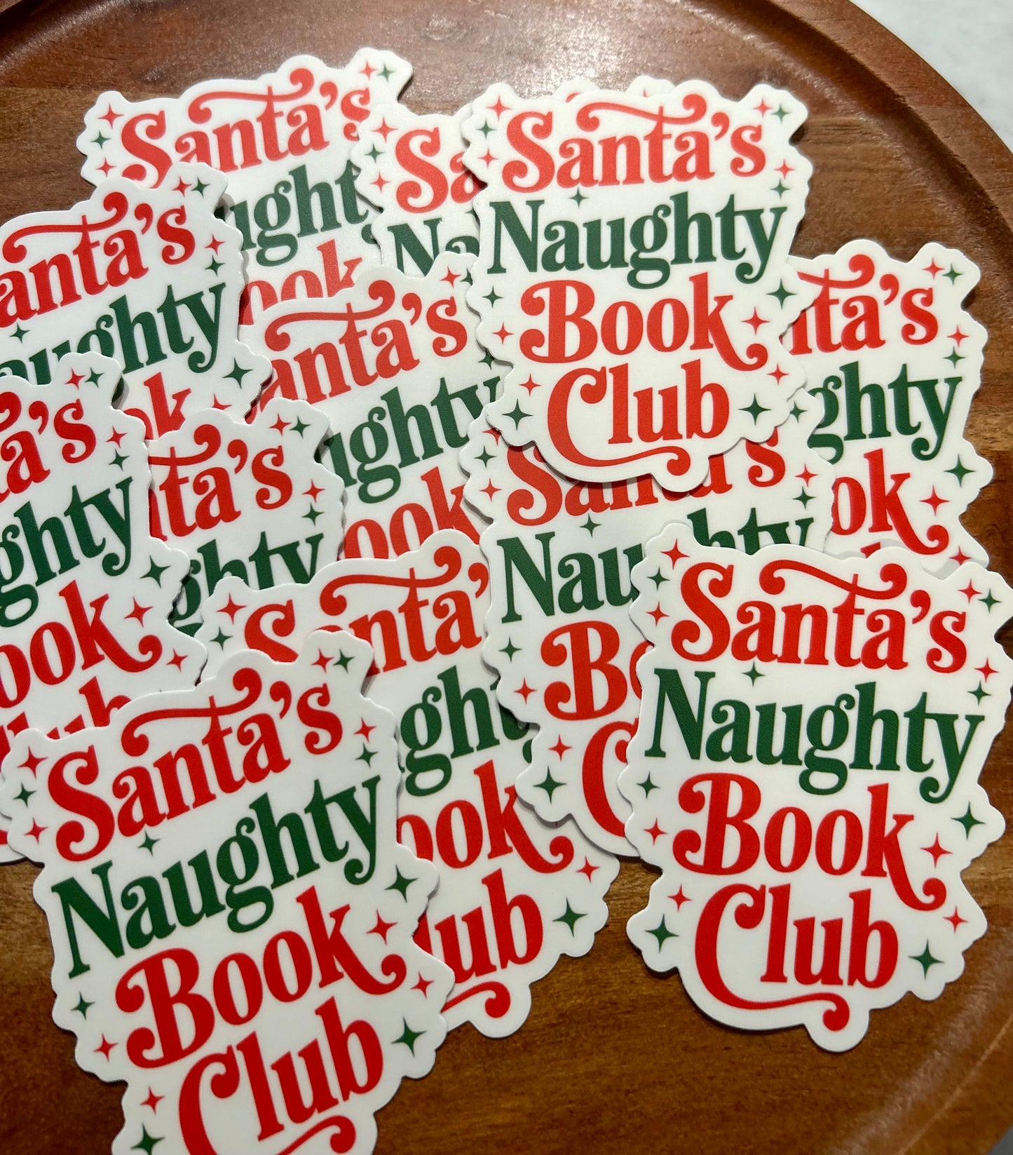 Santa’s naughty book club sticker