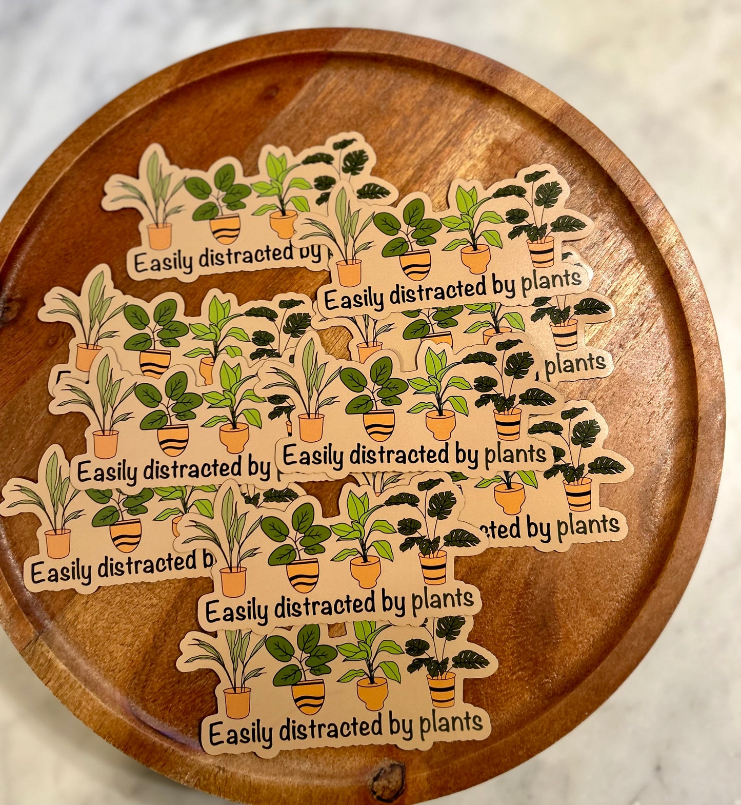 Easily distracted by plants magnet • brown