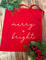 Merry & Bright Red Tote Bag