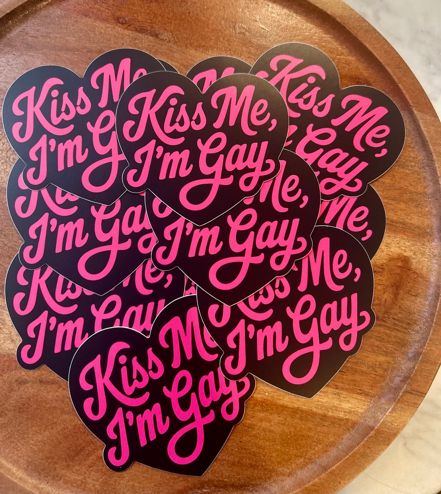 Kiss me I’m gay heart sticker
